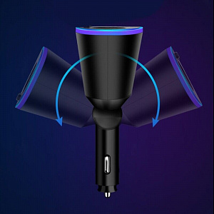 FM-модулятор трансмиттер автомобильный + разветвитель с Bluetooth TDS TS-CAF25